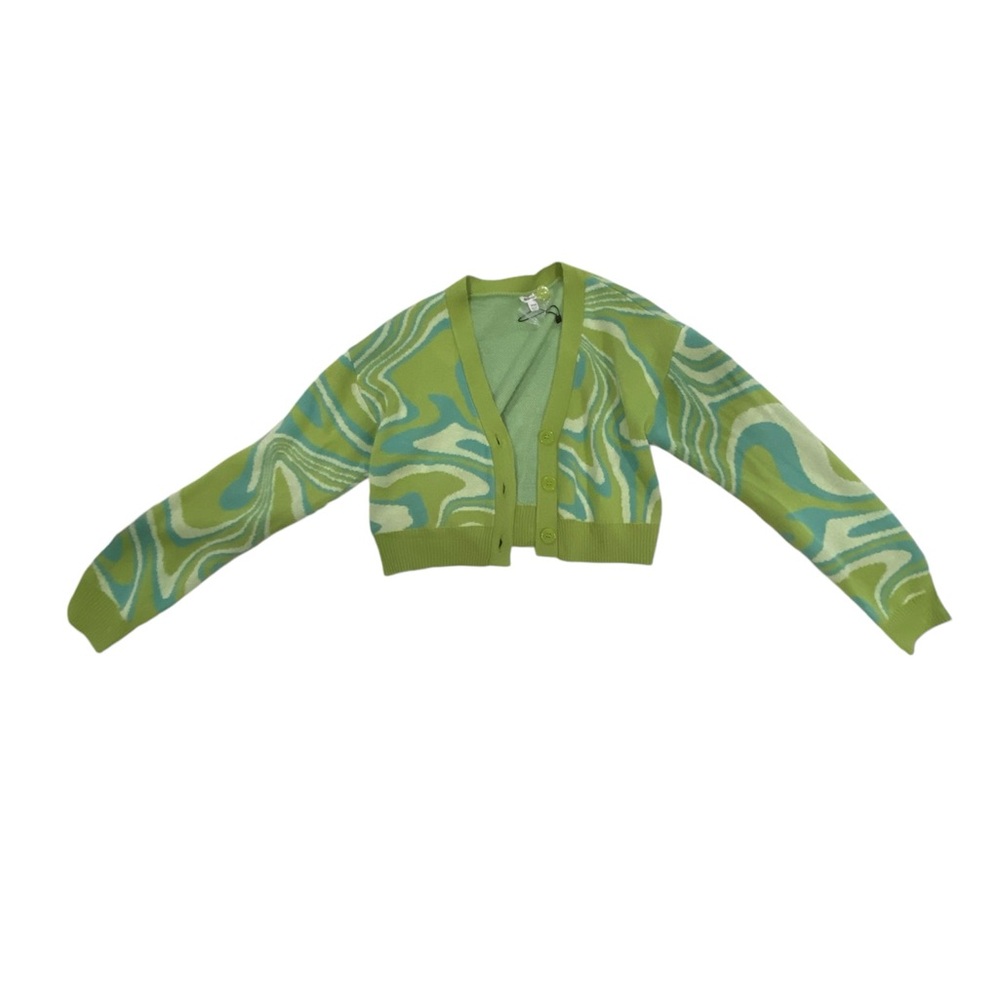 Garage Cropped Patterned Cardigan - Picture 2 of 8